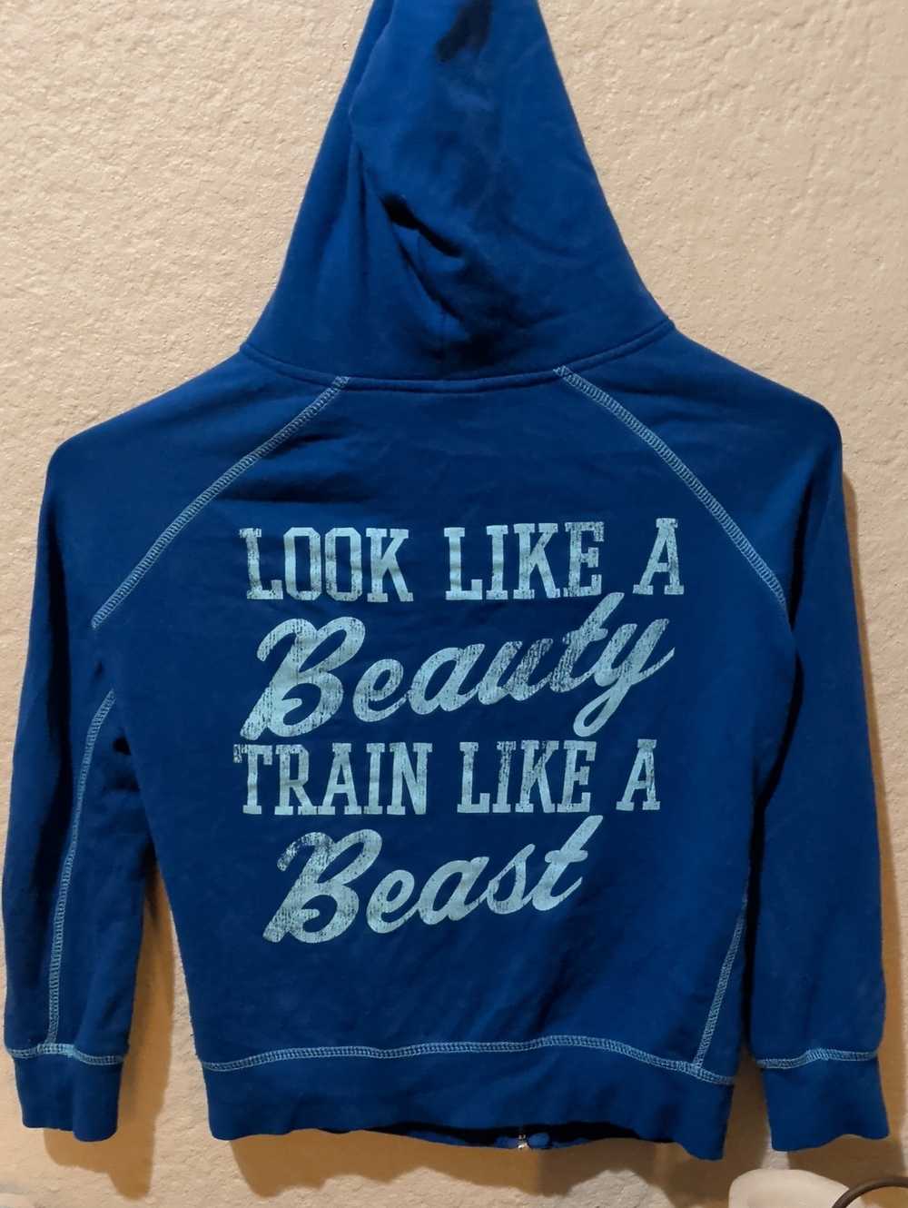 Disney Zip-up Hoodie "Look Like a Beauty Train Like a Beast" Size Small